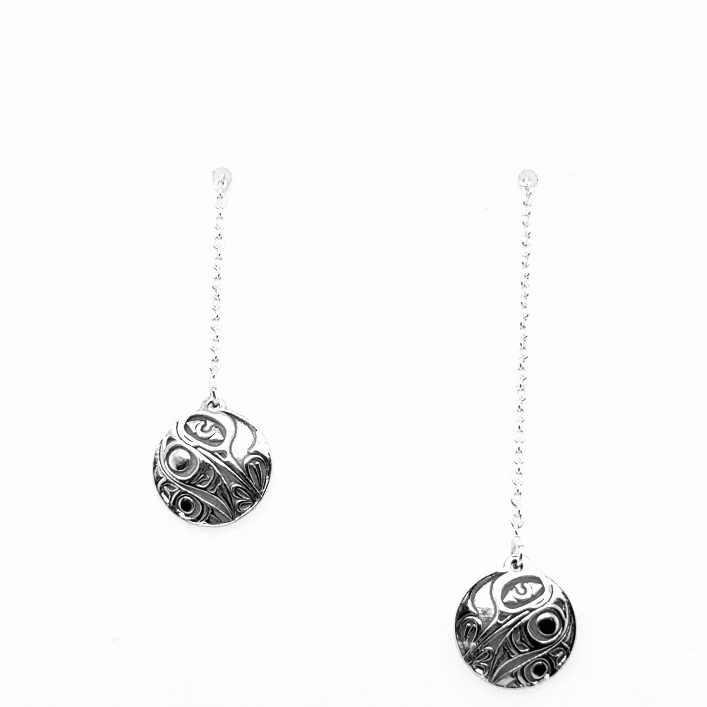 Earrings - Sterling Silver - Drop - Threaders - Hummingbird - 10mm