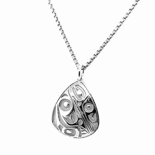 Pendant - Sterling Silver - Triangle - Hummingbird - Mini - 20mm