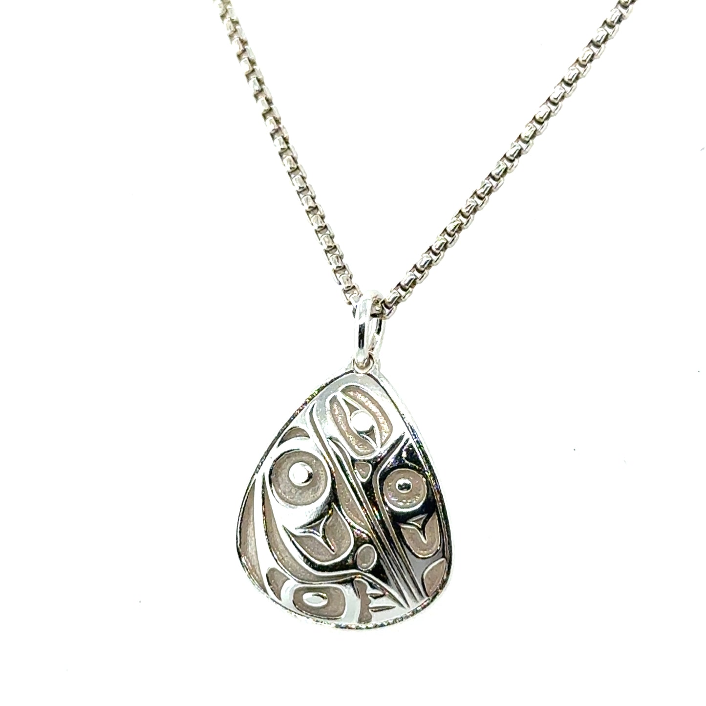 Pendant - Sterling Silver - Triangle - Hummingbird - Mini - 20mm