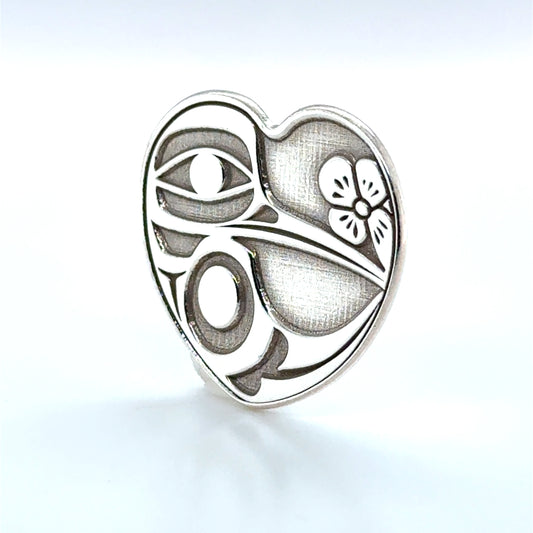 Golf Ball Marker - Sterling Silver  - Hummingbird Heart