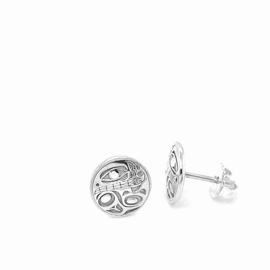 Studs - Sterling Silver - Round - Mini - Orca 2 - 10mm