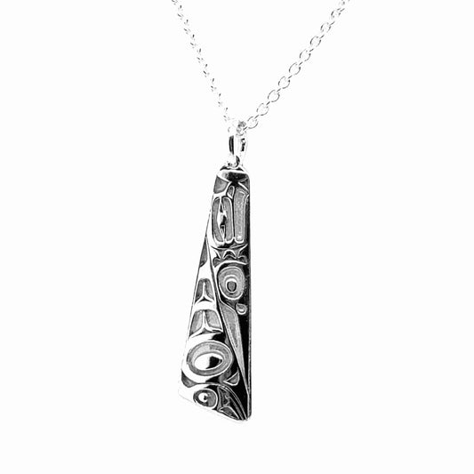 Pendant - Sterling Silver - Triangle - Eagle - 30mm