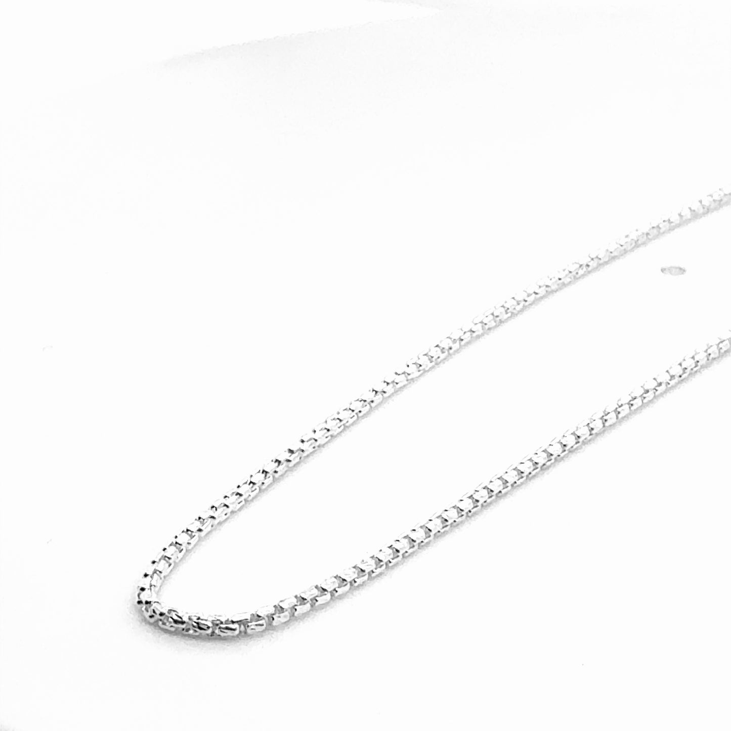 Sterling Silver Chain - Rounded Box - 1.3mm width