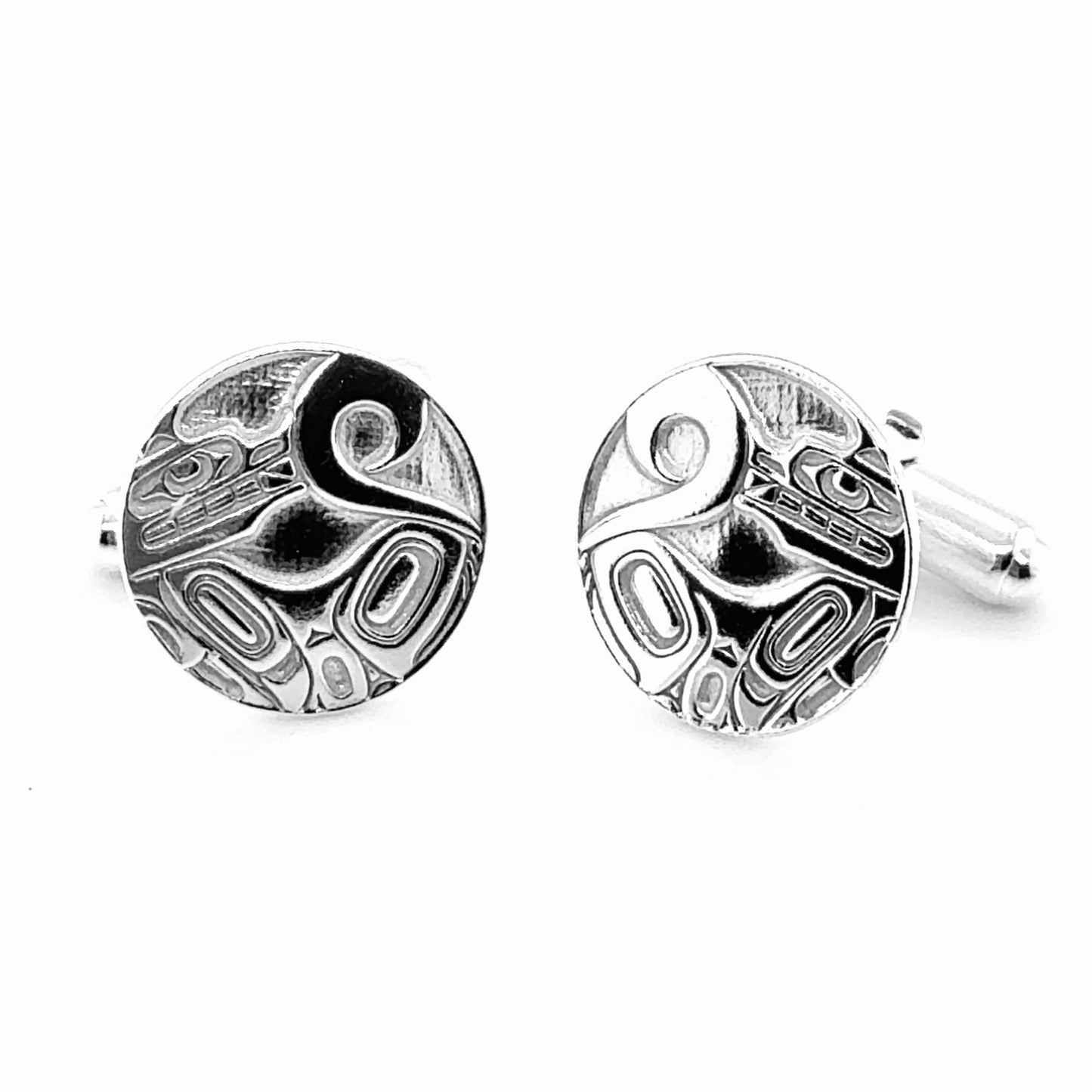 Cufflinks - Sterling Silver - Wolf - 16mm