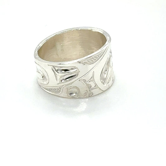 Ring - Sterling Silver - 1/2" - Hummingbird - Size 6