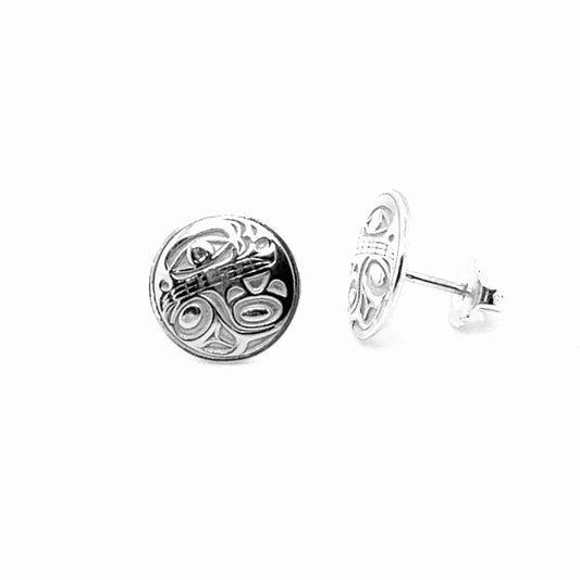 Studs - Sterling Silver - Round - Small - Orca 2 - 12mm