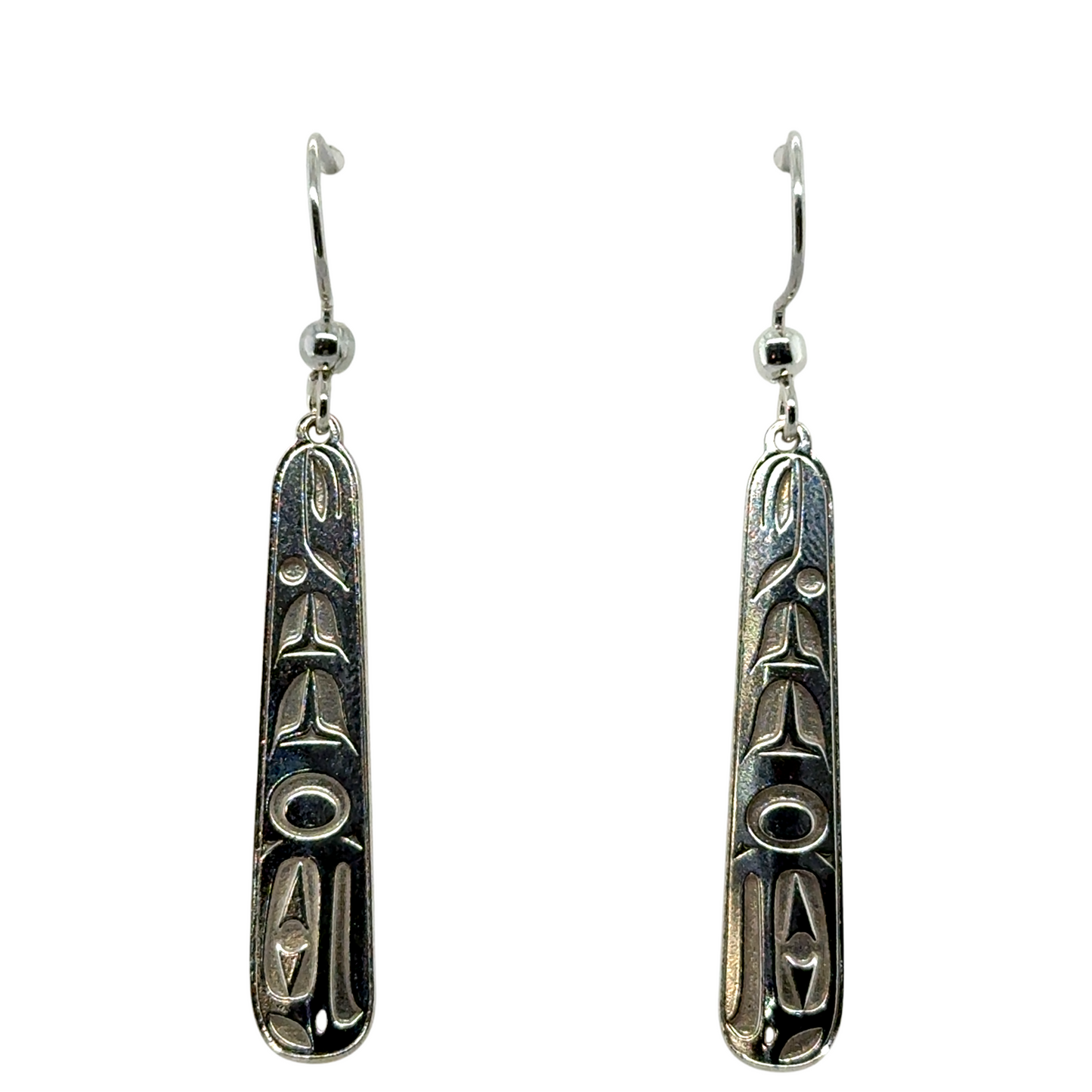 Earrings - Sterling Silver - Drop - Long Teardrop - Eagle - 35mm
