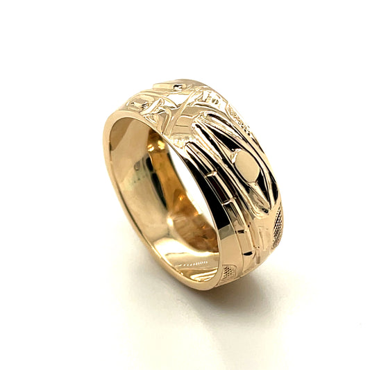 Ring - 14kt y gold - Wolf