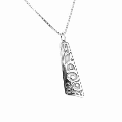 Pendant - Sterling Silver - Triangle - Hummingbird - 30mm