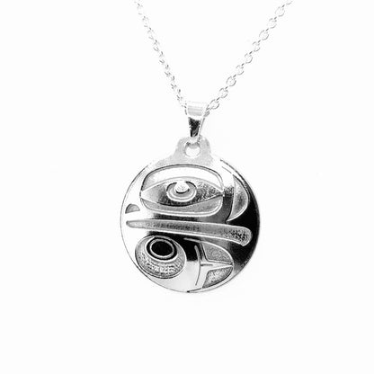 Pendant - Sterling Silver - Round - Eagle - Small - 20mm
