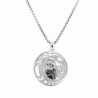 Pendant - Sterling Silver - Round - Moon - Small - 20mm