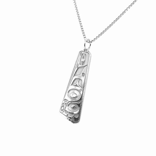 Pendant - Sterling Silver - Triangle - Hummingbird - 30mm