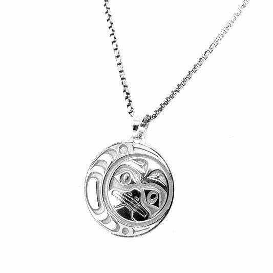 Pendant - Sterling Silver - Round - Moon - Small - 20mm