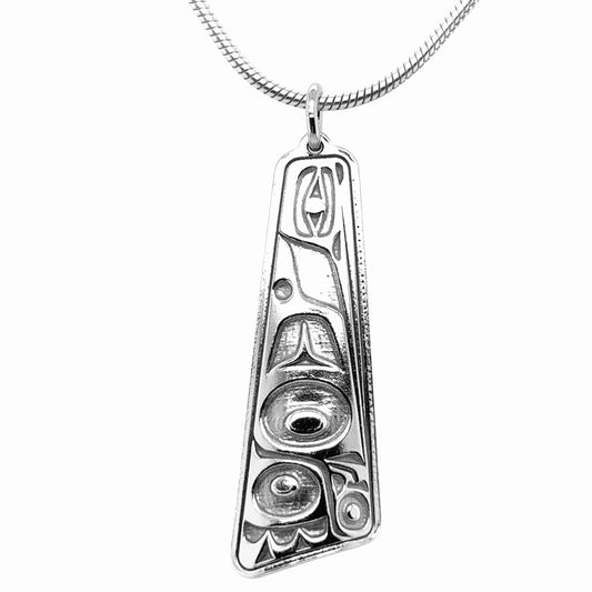 Pendant - Sterling Silver - Triangle - Hummingbird - 38mm