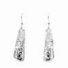 Earrings - Sterling Silver - Drop - Long Triangle - Wolf - 32mm