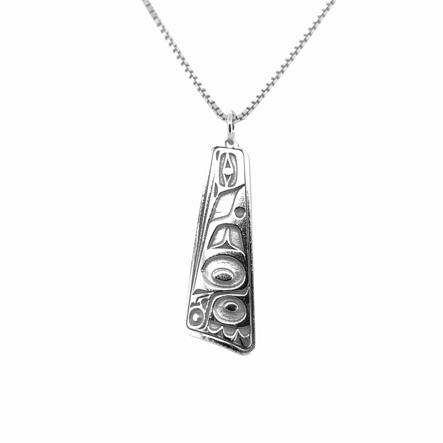 Pendant - Sterling Silver - Triangle - Hummingbird - 30mm