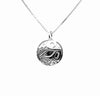 Pendant - Sterling Silver - Round - Wolf - Mini - 15mm