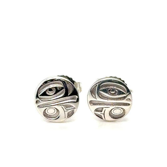 Studs - Sterling Silver - Round - Mini - Eagle