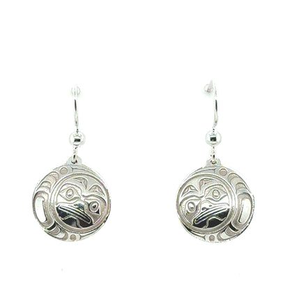 Earrings - Sterling Silver - Drop - Round - Moon - 15mm
