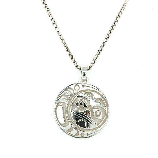 Pendant - Sterling Silver - Round - Moon - Small - 20mm