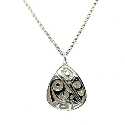 Pendant - Sterling Silver - Triangle - Hummingbird - Mini - 20mm