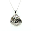 Pendant - Sterling Silver - Heart - Hummingbird - Small - 20mm