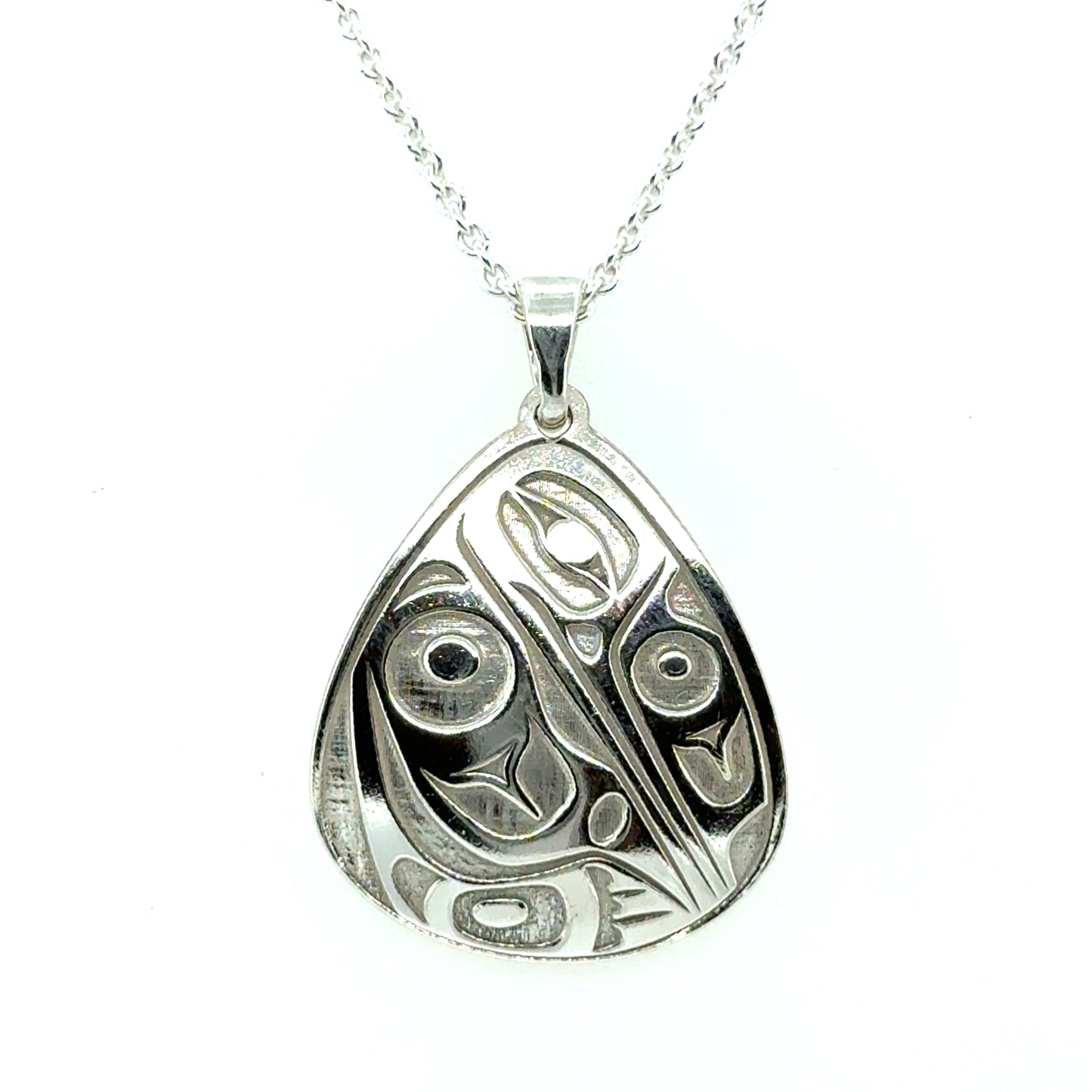 Pendant - Sterling Silver - Triangle - Hummingbird - 25mm