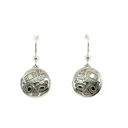 Earrings - Sterling Silver - Drop - Round - Orca 2 - 15mm