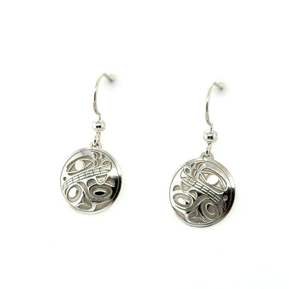 Earrings - Sterling Silver - Drop - Round - Orca 2 - 15mm