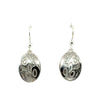 Earrings - Sterling Silver - Drop - Oval - Wolf - 19mm