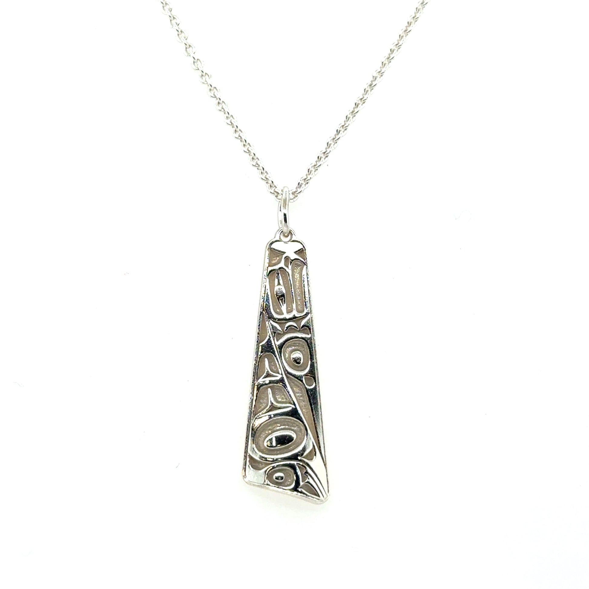 Pendant - Sterling Silver - Triangle - Eagle - 30mm
