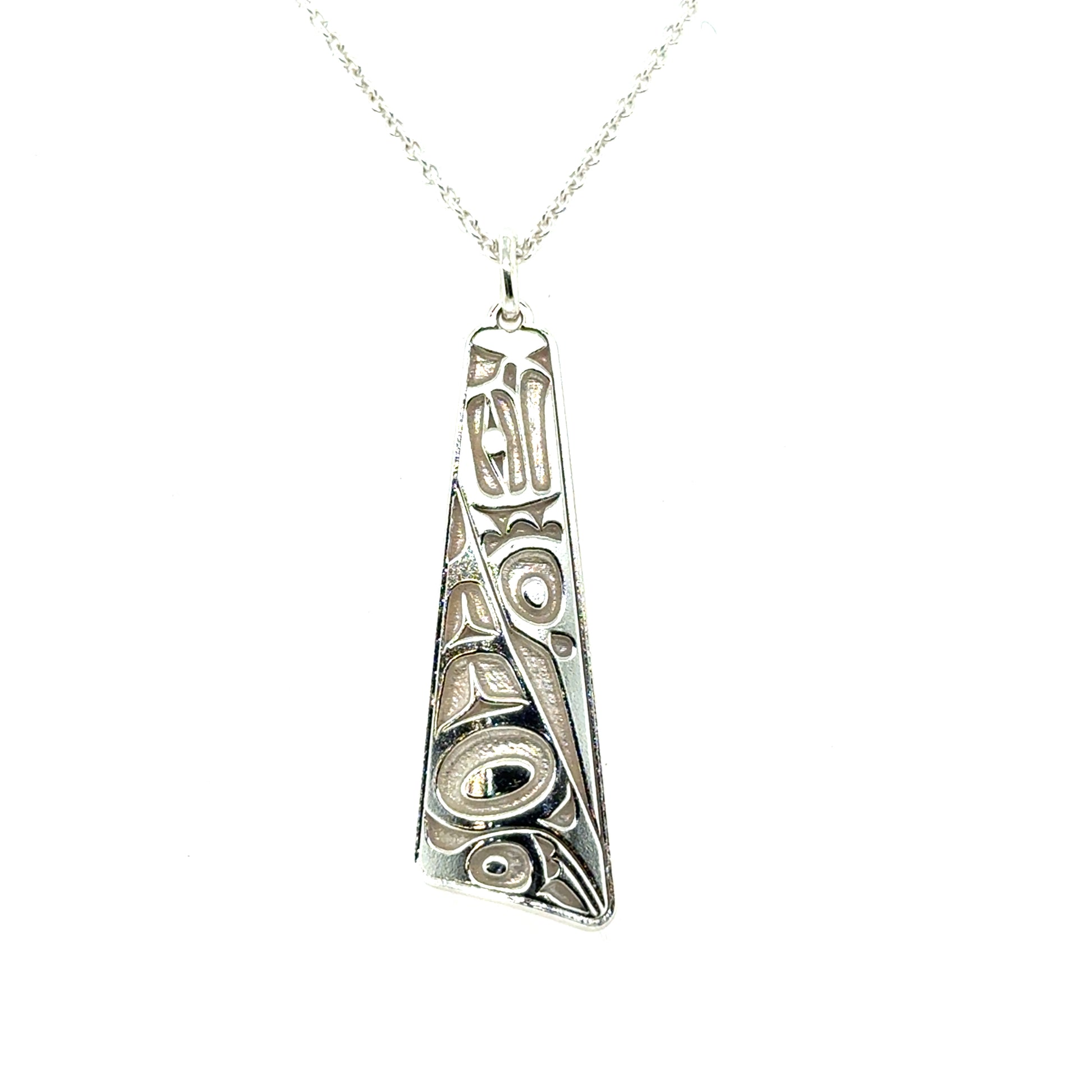 Pendant - Sterling Silver - Triangle - Eagle - 38mm