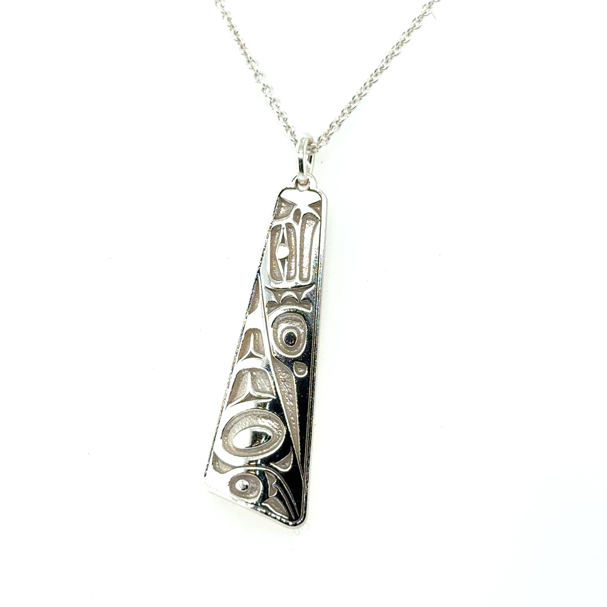 Pendant - Sterling Silver - Triangle - Eagle - 38mm