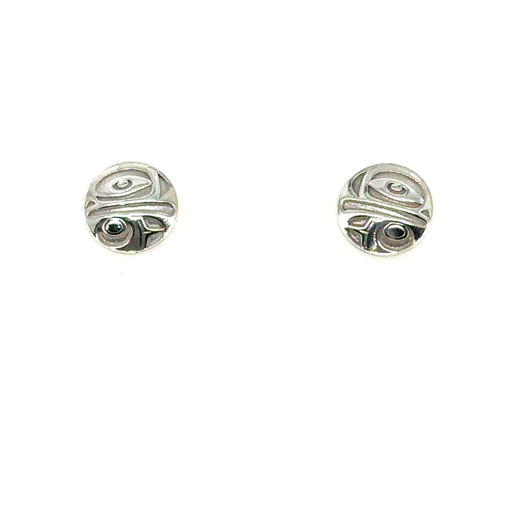 Studs - Sterling Silver - Round - Mini - 10mm - Eagle