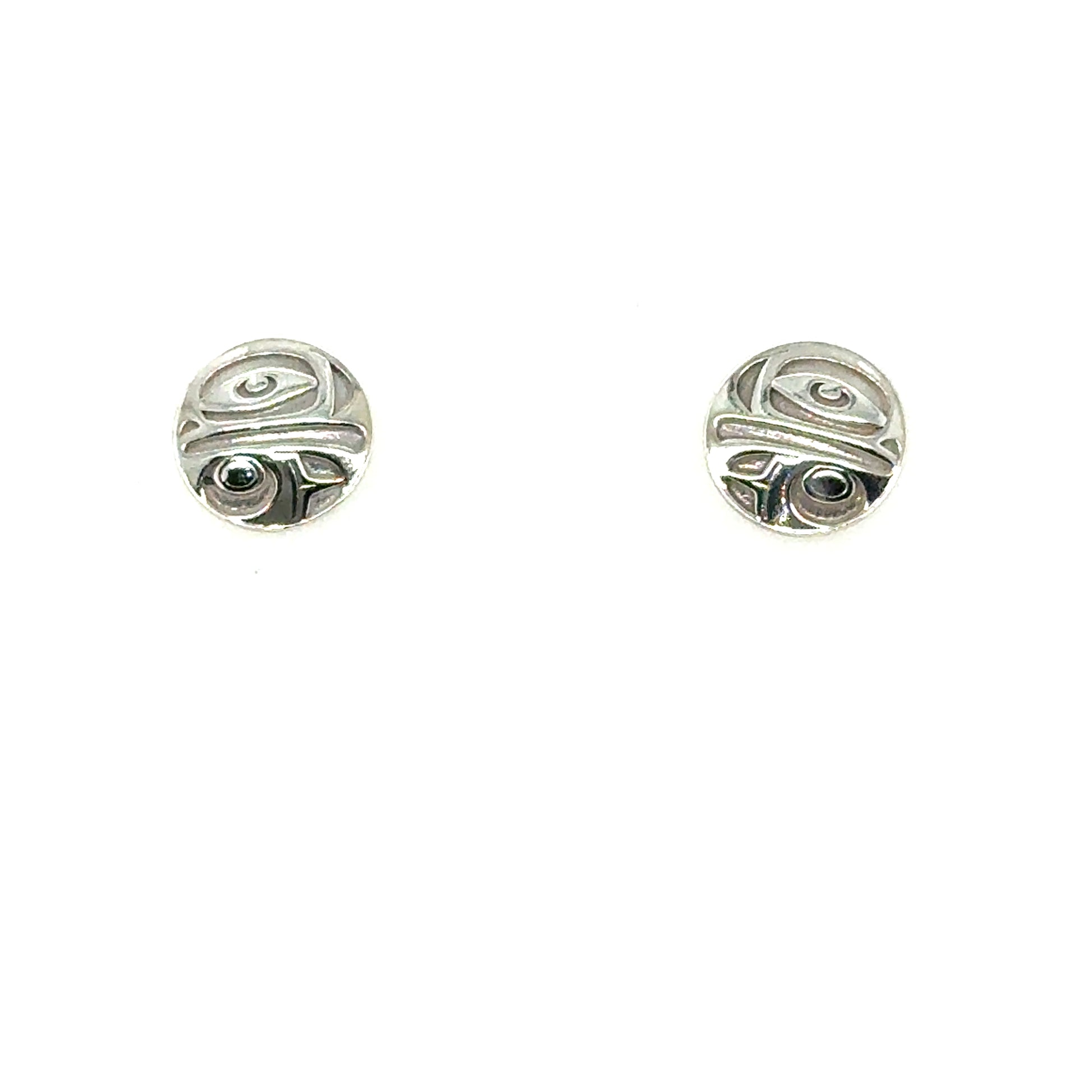 Studs - Sterling Silver - Round - Mini - 10mm - Eagle
