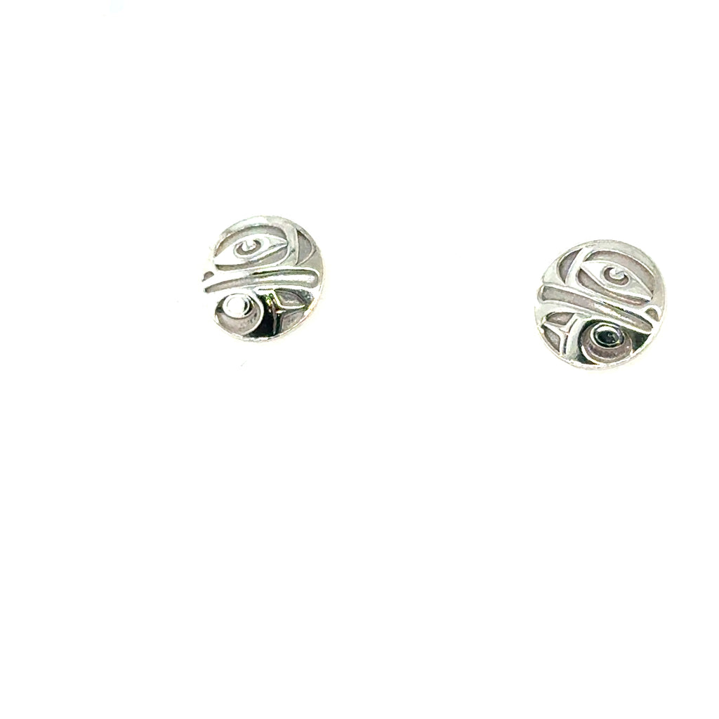 Studs - Sterling Silver - Round - Mini - 10mm - Eagle