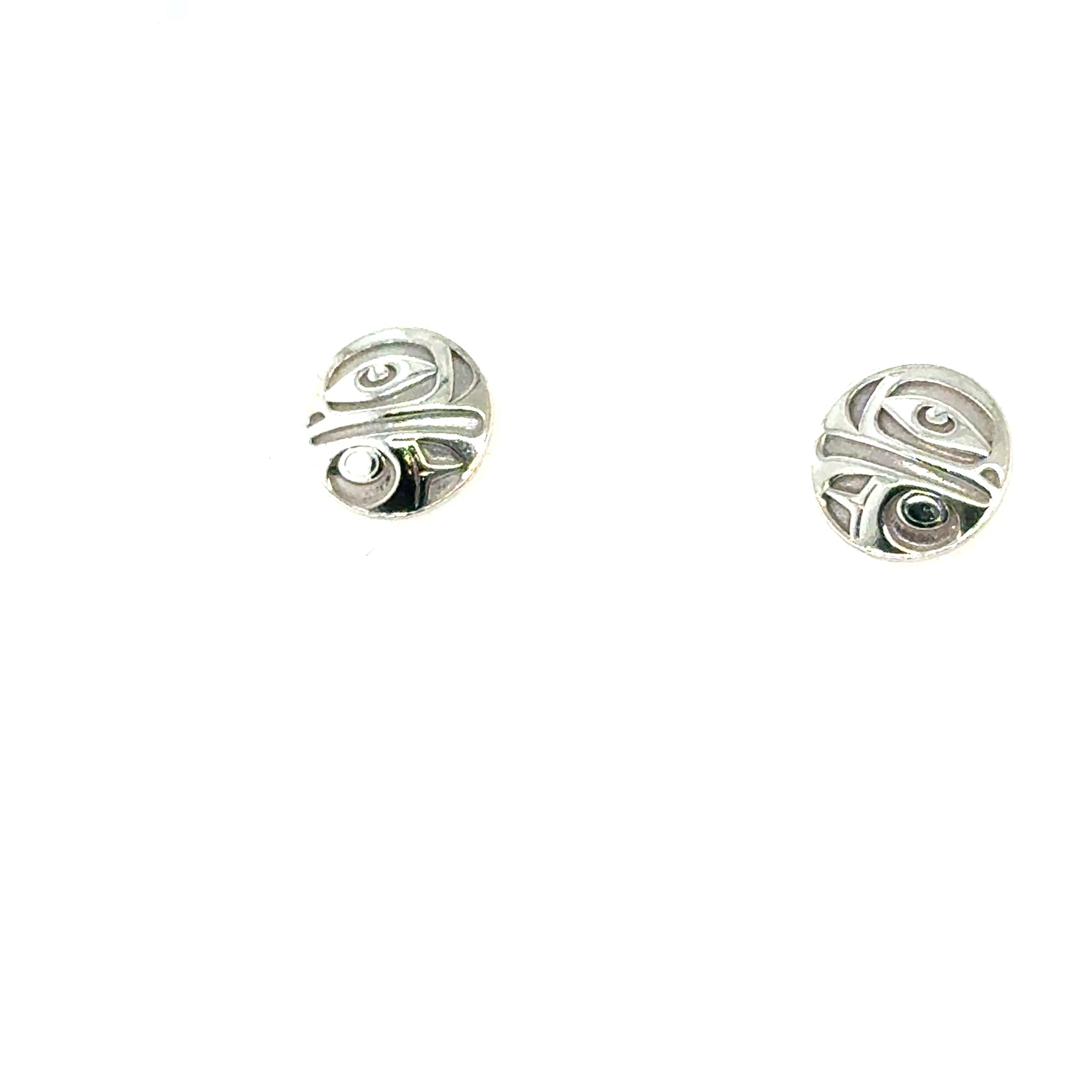 Studs - Sterling Silver - Round - Mini - 10mm - Eagle