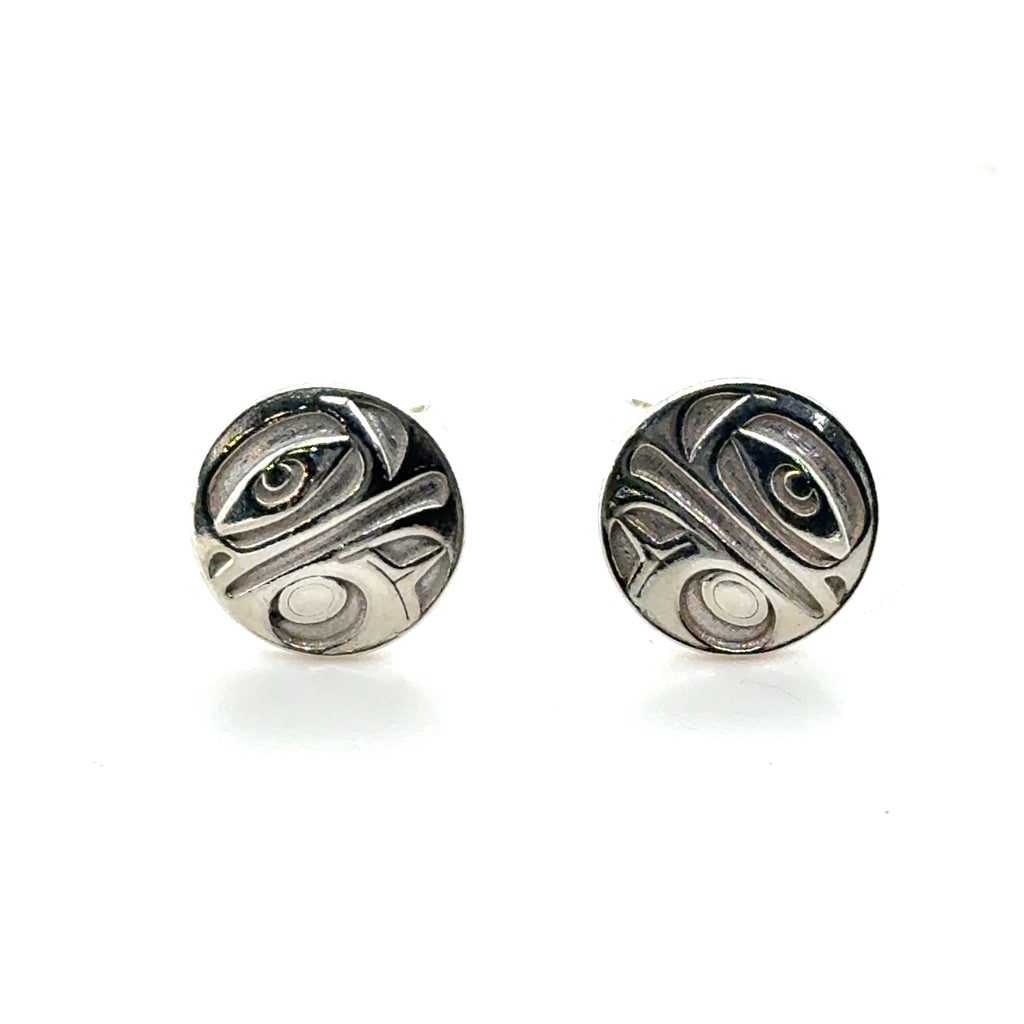 Studs - Sterling Silver - Round - Mini - 10mm - Eagle