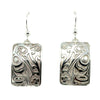 Earrings - Sterling Silver - Drop - Rectangle - Hummingbird - 25mm