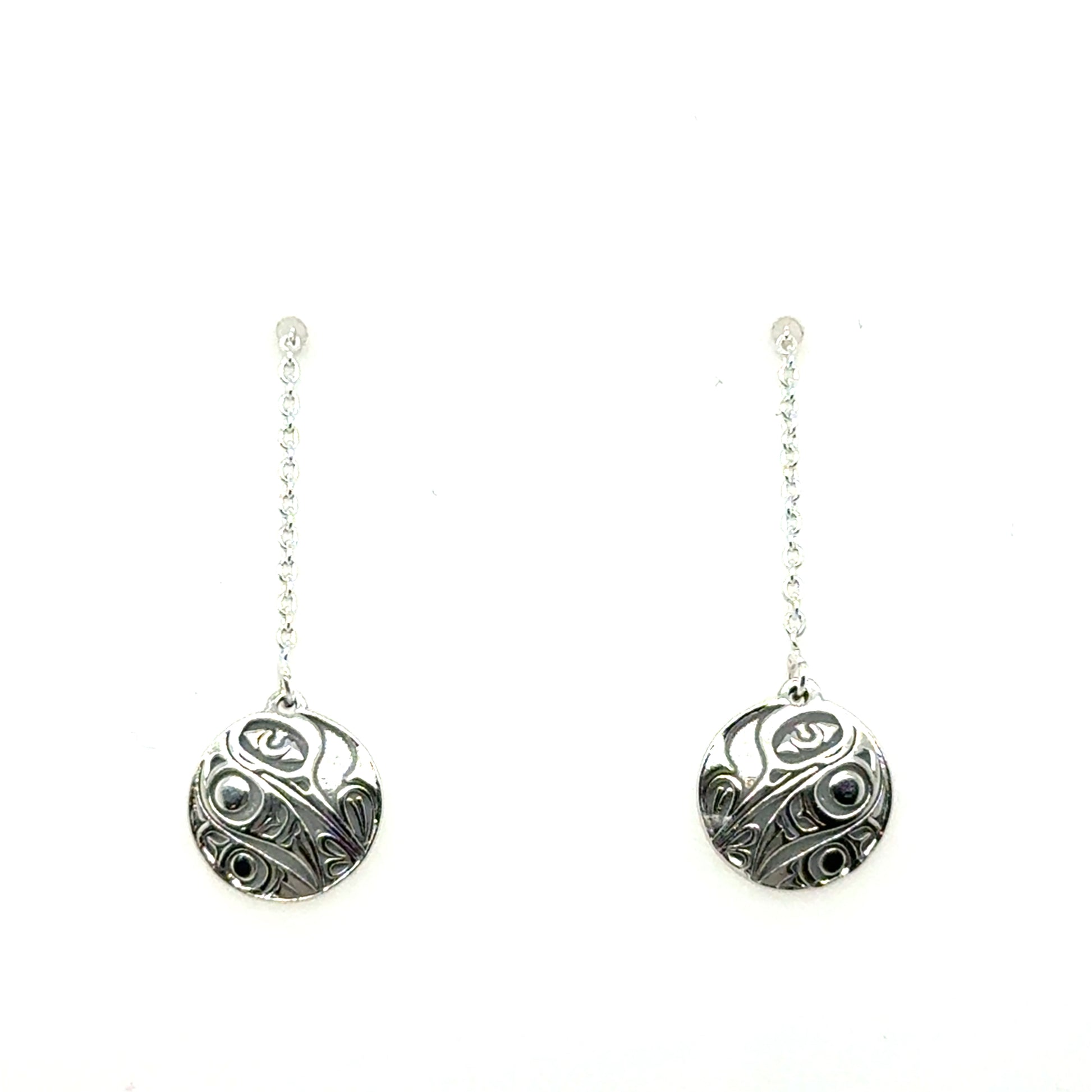 Earrings - Sterling Silver - Drop - Threaders - Hummingbird - 10mm