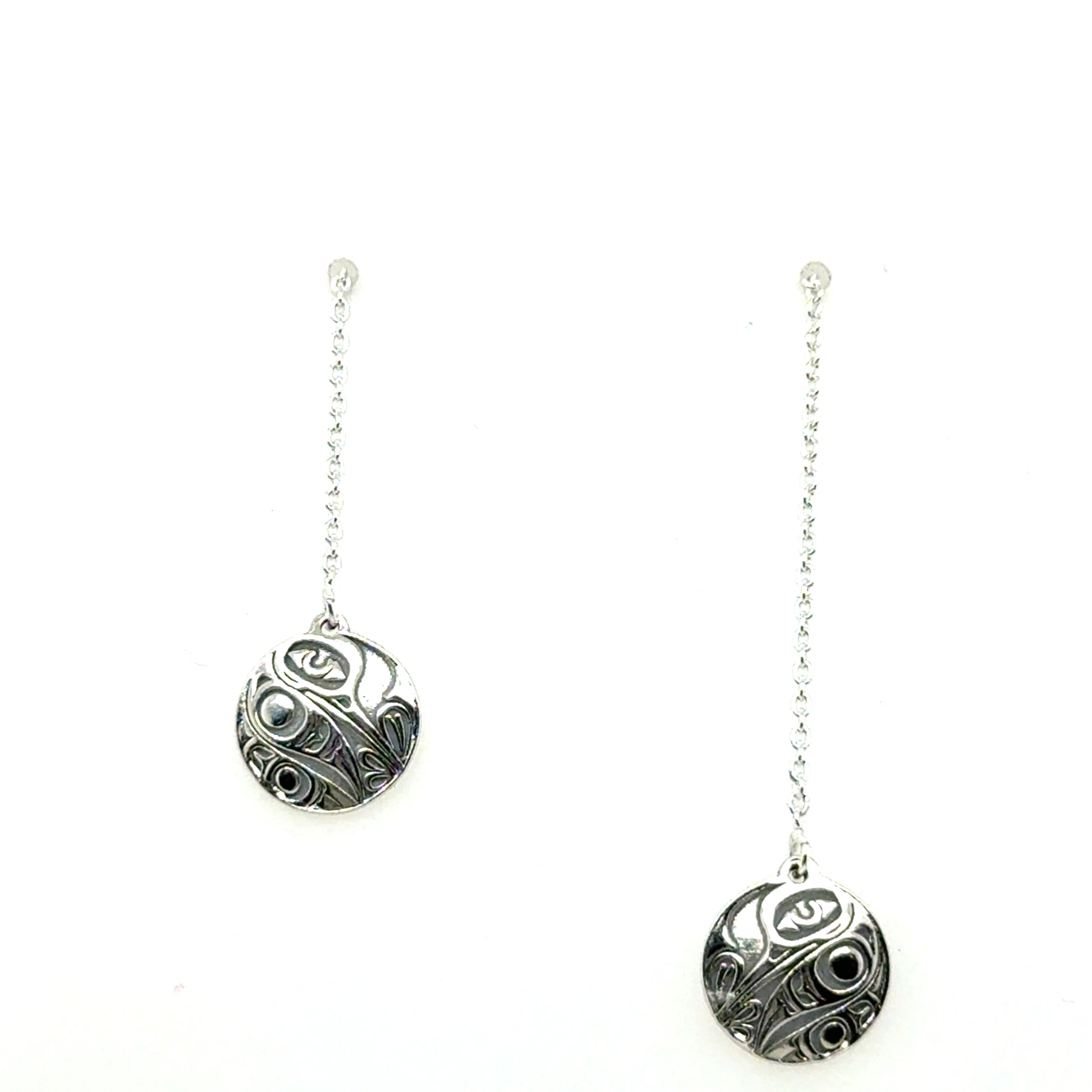 Earrings - Sterling Silver - Drop - Threaders - Hummingbird - 10mm