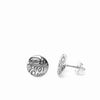 Studs - Sterling Silver - Round - Mini - Raven - 10mm