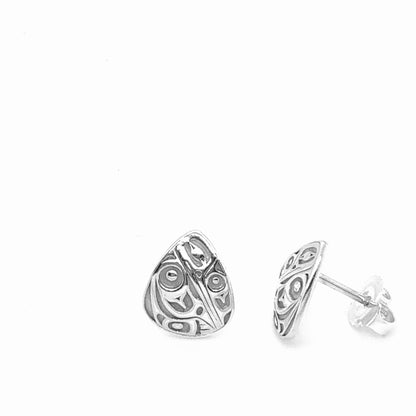 Studs - Sterling Silver - Triangle - Mini - Hummingbird - 11mm