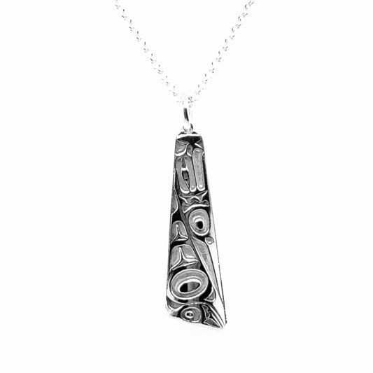 Pendant - Sterling Silver - Triangle - Eagle - 30mm