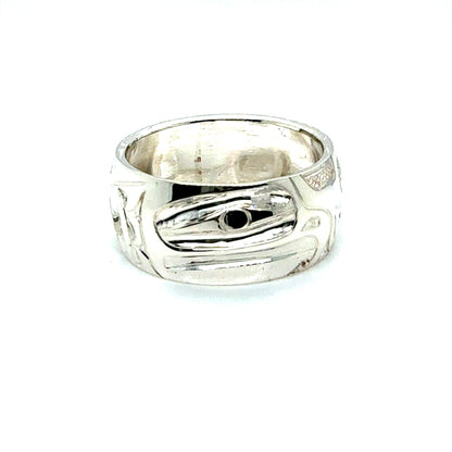 Ring - Sterling Silver - 3/8" - Hawk - Size 10