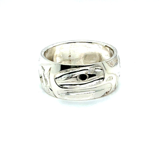 Ring - Sterling Silver - 3/8" - Hawk - Size 10