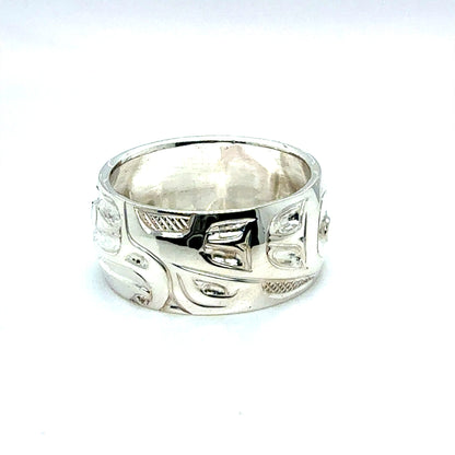 Ring - Sterling Silver - 3/8" - Hawk - Size 10