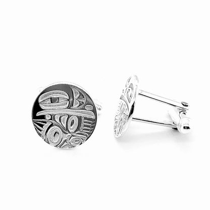 Cufflinks - Sterling Silver - Raven - 16mm