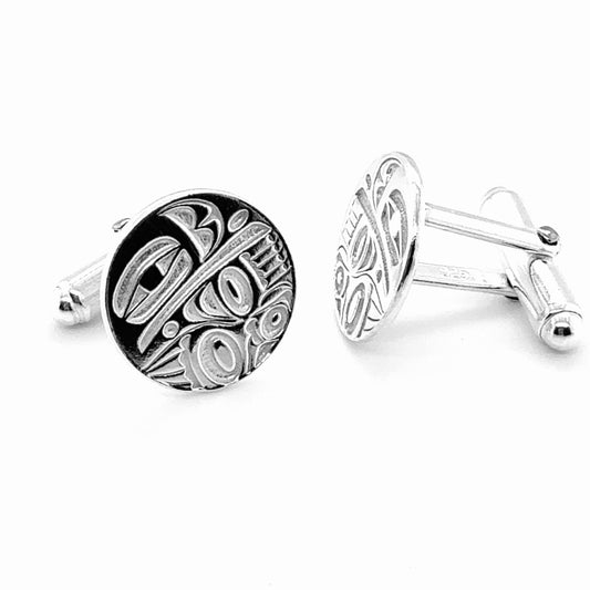 Cufflinks - Sterling Silver - Raven - 16mm