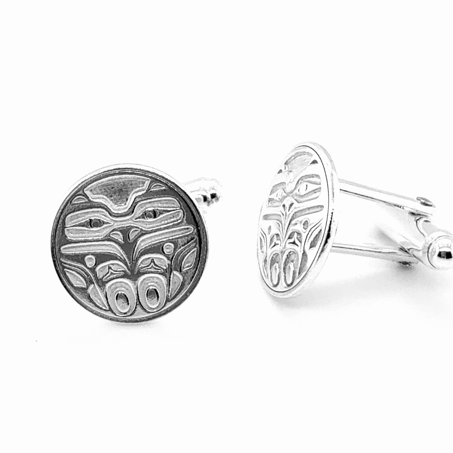 Cufflinks - Sterling Silver - Eagle Front - 16mm